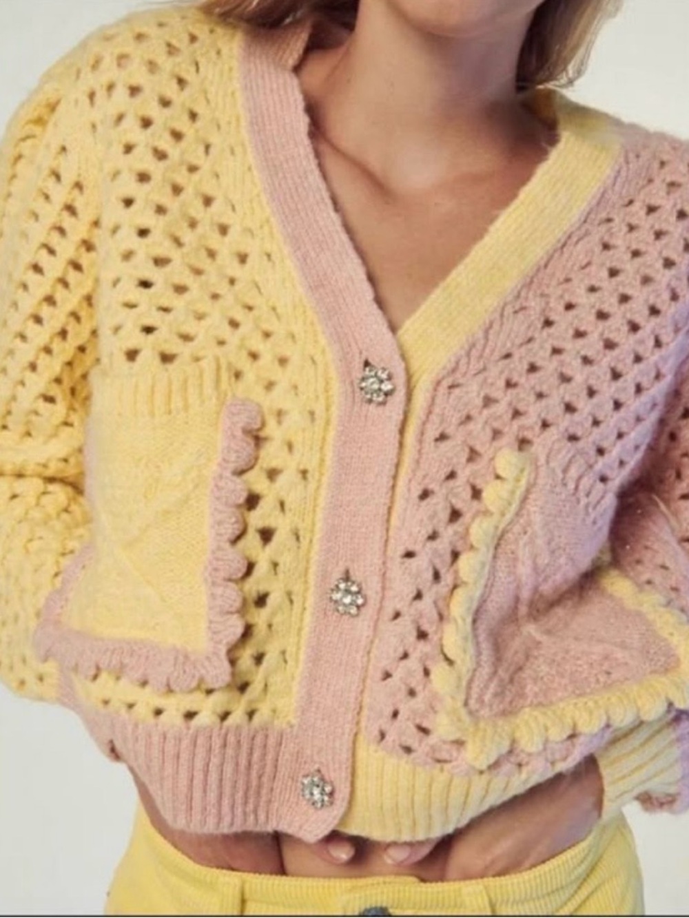 Zara Eyelet Cardigan - Picture 2 of 6